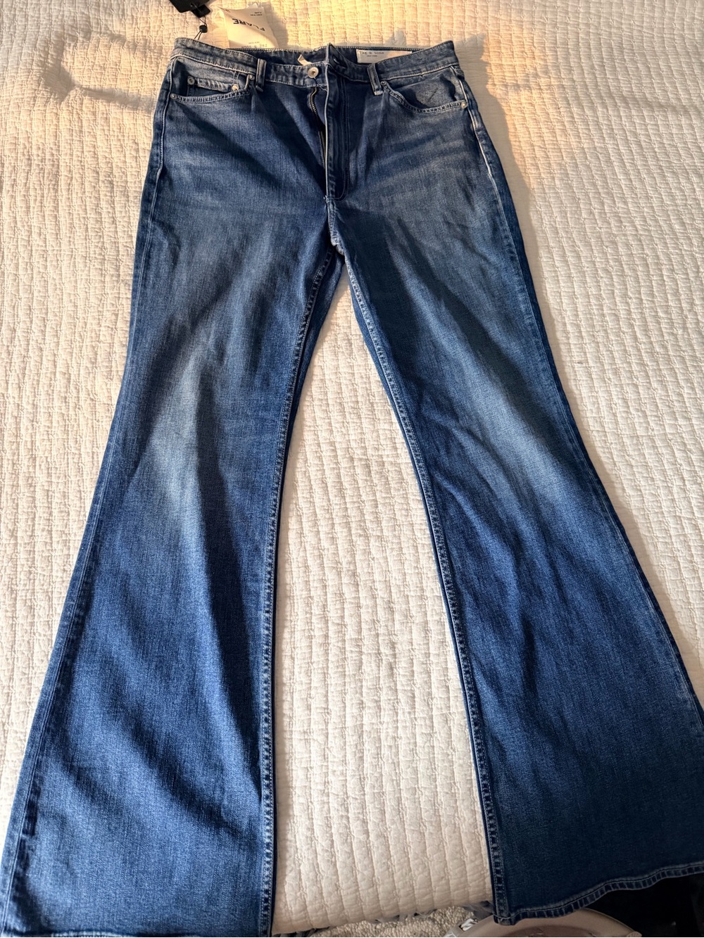Rag & Bone - Classic Women's Flared Jeans - Blue - Picture 1 of 3